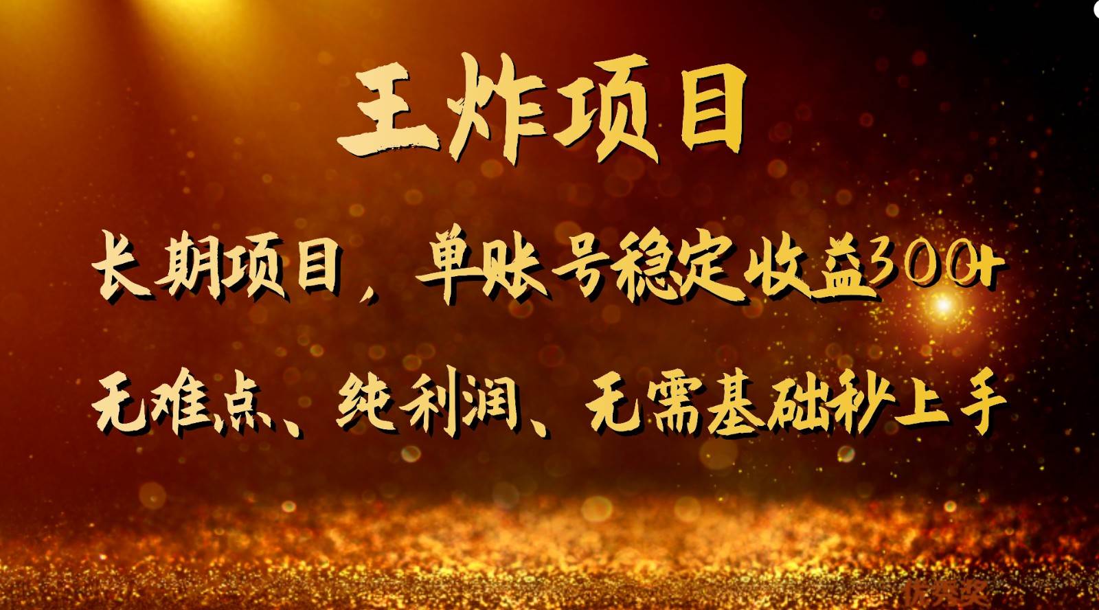 王炸项目！单账号稳定收益300+，适合长期操作的副业兼职。-时光论坛