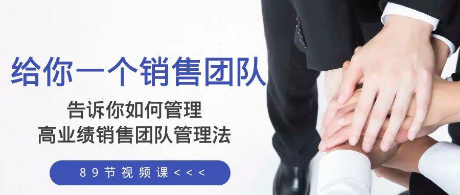 （8169期）给你 一个销售团队，告诉你如何管理，高业绩销售团队管理法（89节课）-时光论坛