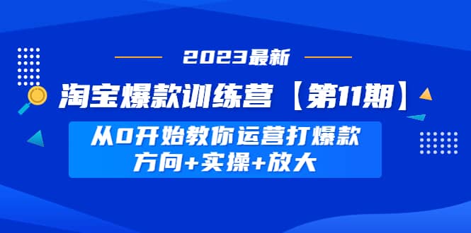 淘宝爆款训练营【第11期】 从0开始教你运营打爆款，方向+实操+放大-时光论坛