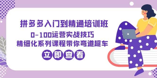 2023拼多多入门到精通培训班：0-100运营实战技巧 精细化系列课带你弯道超车-时光论坛