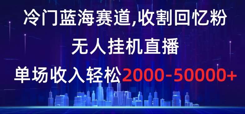 冷门蓝海赛道，收割回忆粉，无人挂机直播，单场收入轻松2000-5w+【揭秘】-时光论坛