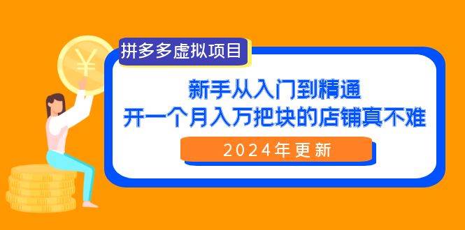 （9744期）拼多多虚拟项目：入门到精通，开一个月入万把块的店铺 真不难（24年更新）-时光论坛