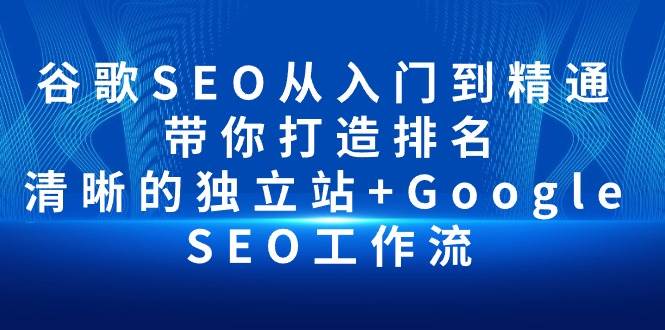 （10169期）谷歌SEO从入门到精通 带你打造排名 清晰的独立站+Google SEO工作流-时光论坛