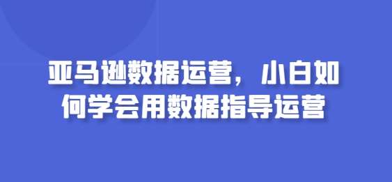 亚马逊数据运营，小白如何学会用数据指导运营-时光论坛
