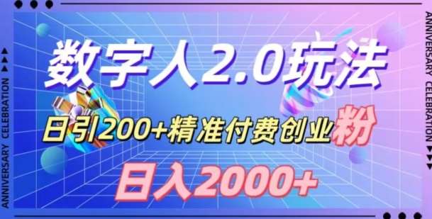 利用数字人软件，日引200+精准付费创业粉，日变现2000+【揭秘】-时光论坛