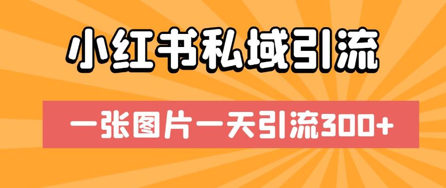 小红书私域引流，一张图片一天引流300+【揭秘】-时光论坛