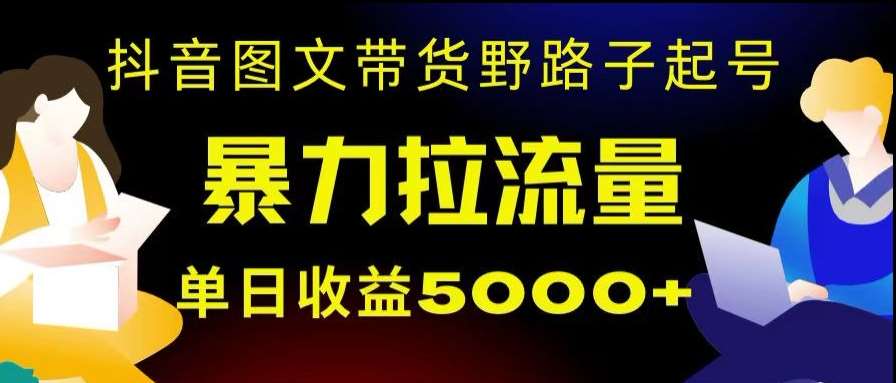 抖音图文带货暴力起号，单日收益5000+，野路子玩法，简单易上手，一部手机即可【揭秘】-时光论坛