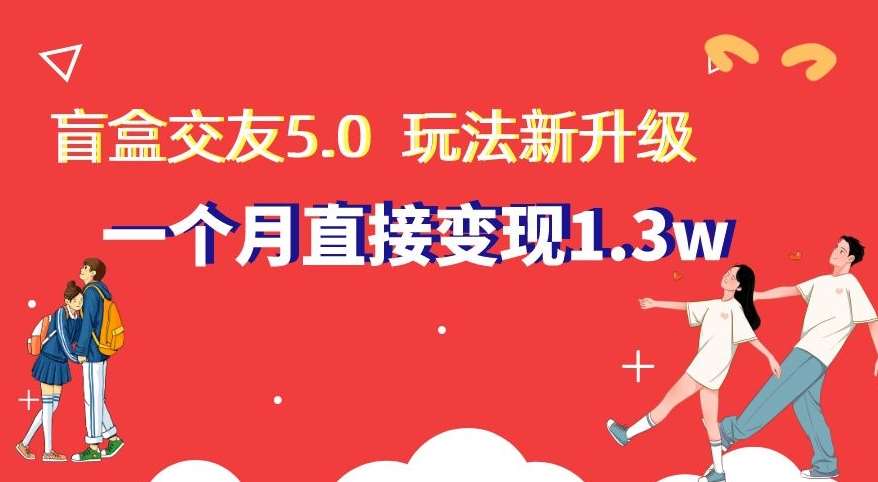 盲盒交友5.0，玩法全新升级，一个月直接变现1.3W，新手小白轻松上手【揭秘】-时光论坛