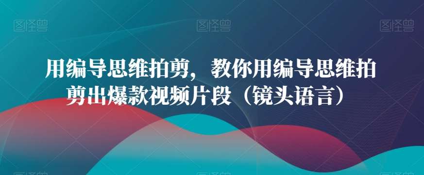 用编导思维拍剪，教你用编导思维拍剪出爆款视频片段（镜头语言）-时光论坛