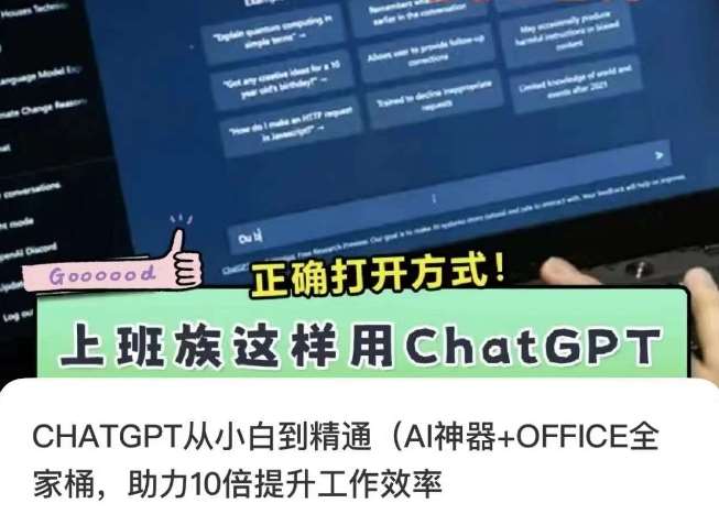 CHATGPT从小白到精通，AI神器+OFFICE全家桶，助力10倍提升工作效率-时光论坛