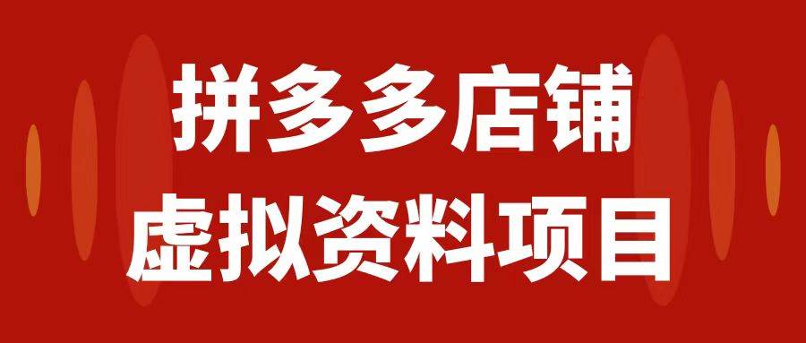 （7667期）拼多多店铺虚拟项目，教科书式操作玩法，轻松月入1000+-时光论坛