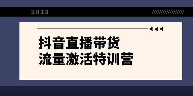 （8185期）抖音直播带货-流量激活特训营，入行新手小白主播必学（21节课+资料）-时光论坛