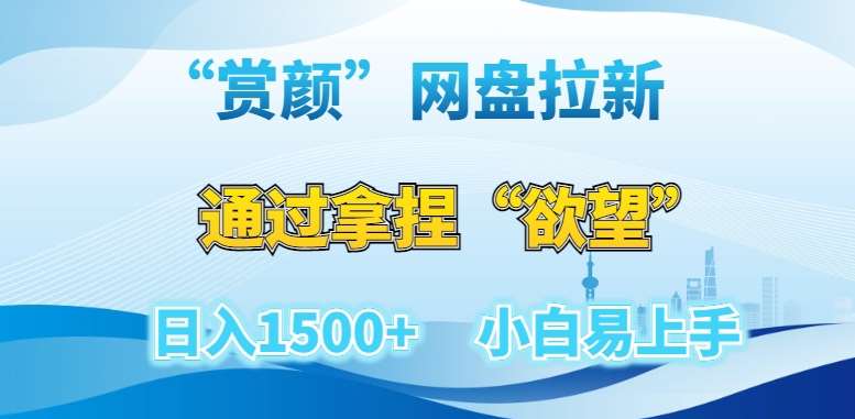 “赏颜”网盘拉新赛道，通过拿捏“欲望”日入1500+，小白易上手【揭秘】-时光论坛