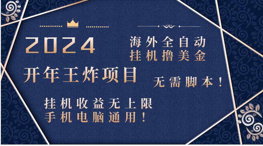 （8494期）2024海外全自动挂机撸美金项目！手机电脑均可，无需脚本，收益无上限！-时光论坛