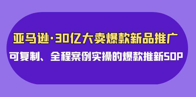 （9944期）亚马逊30亿·大卖爆款新品推广，可复制、全程案例实操的爆款推新SOP-时光论坛