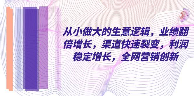 （8044期）从小 做大的生意逻辑，业绩翻倍增长，渠道快速裂变，利润稳定增长，全网…-时光论坛