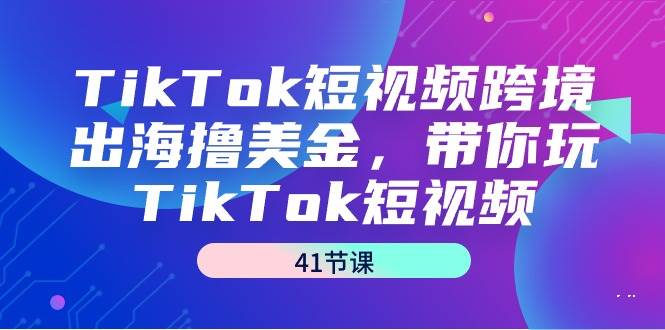 （9155期）TikTok短视频跨境出海撸美金，带你玩TikTok短视频（41节课）-时光论坛