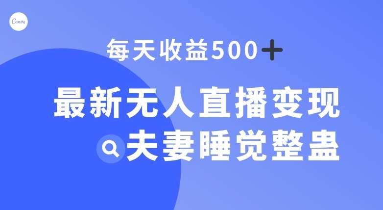 最新无人直播变现，夫妻睡觉整蛊，每天躺赚500+【揭秘】-时光论坛
