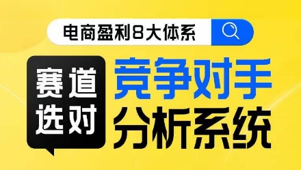 电商盈利8大体系·赛道选对，​竞争对手分析系统线上课-时光论坛