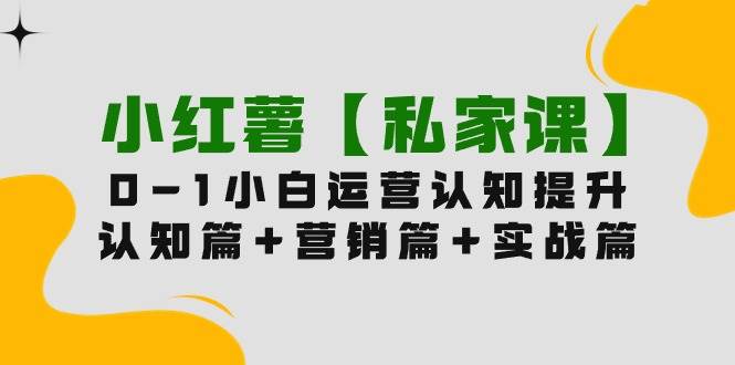 （9910期）小红薯【私家课】0-1玩赚小红书内容营销，认知篇+营销篇+实战篇（11节课）-时光论坛