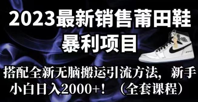 2023最新销售莆田鞋暴利项目，搭配全新无脑搬运引流方法，新手小白日入2000+【揭秘】-时光论坛