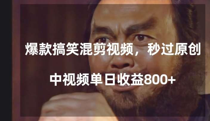 爆款搞笑混剪视频，百分百过原创，单日中视频播放收益800+【揭秘】-时光论坛