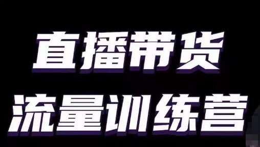 直播带货流量训练营，小白主播必学直播课-时光论坛