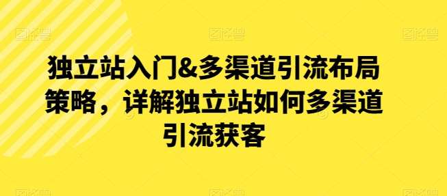 独立站入门&多渠道引流布局策略，详解独立站如何多渠道引流获客-时光论坛