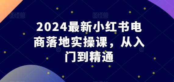 2024最新小红书电商落地实操课，从入门到精通-时光论坛