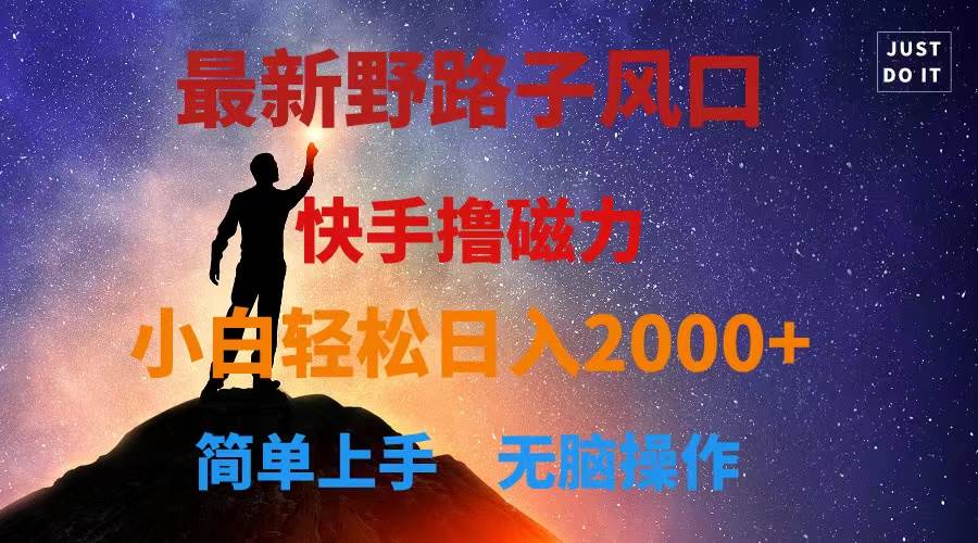 （10754期）最新风口！快手撸磁力，野路子，小白无脑操作日入2000+-时光论坛