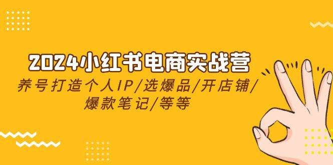 （10376期）2024小红书电商实战营，养号打造IP/选爆品/开店铺/爆款笔记/等等（24节）-时光论坛