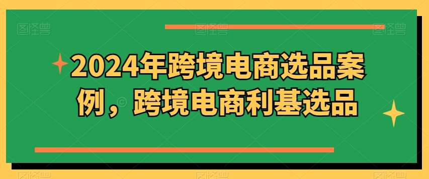 2024年跨境电商选品案例，跨境电商利基选品-时光论坛