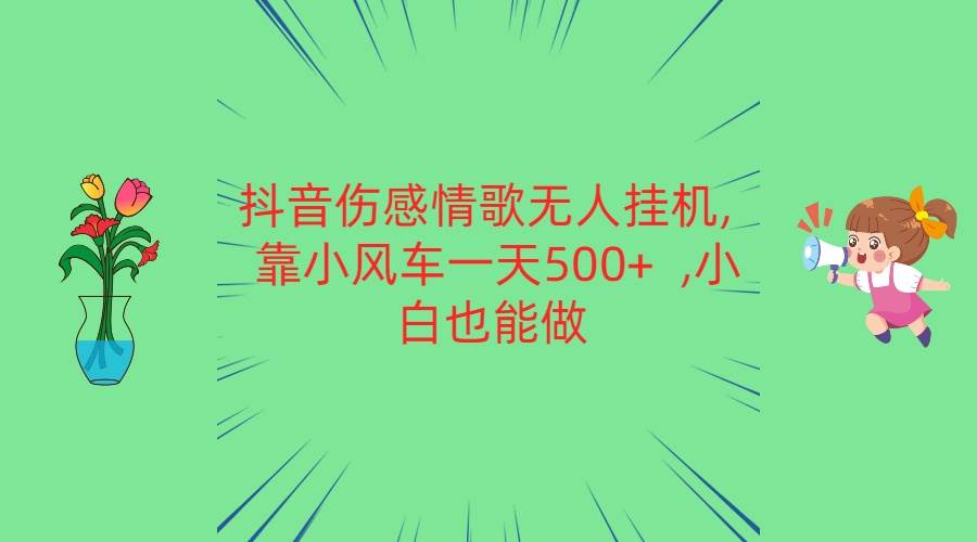 抖音伤感情歌无人挂机 靠小风车一天500+  小白也能做-时光论坛