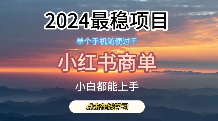 2024最稳蓝海项目，小红书商单项目，没有之一【揭秘】-时光论坛