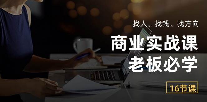 商业实战课【老板必学】：找人、找钱、找方向（16节课）-时光论坛