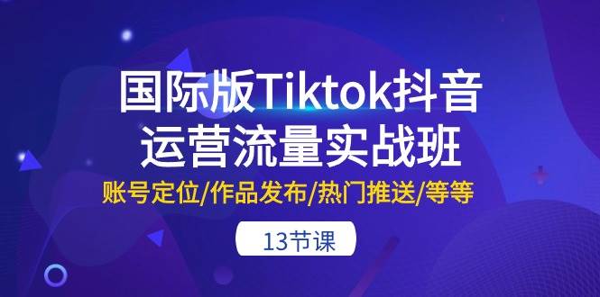 （10712期）国际版Tiktok抖音运营流量实战班：账号定位/作品发布/热门推送/等等-13节-时光论坛