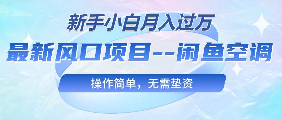 （10767期）最新风口项目—闲鱼空调，新手小白月入过万，操作简单，无需垫资-时光论坛