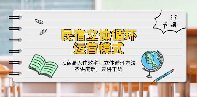 民宿立体循环运营模式：民宿高入住效率，立体循环方法，只讲干货（32节）-时光论坛