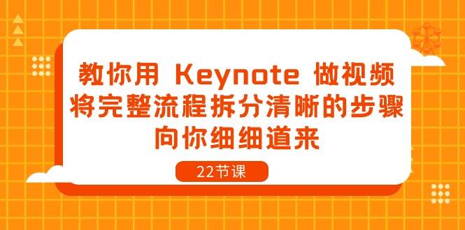 教你用Keynote做视频，将完整流程拆分清晰的步骤，向你细细道来（22节课）-时光论坛