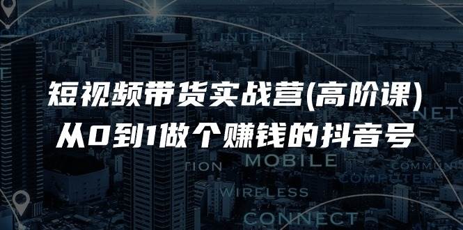 （11253期）短视频带货实战营(高阶课)，从0到1做个赚钱的抖音号（17节课）-时光论坛