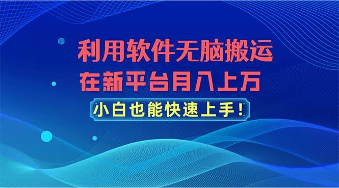 （11078期）利用软件无脑搬运，在新平台月入上万，小白也能快速上手-时光论坛