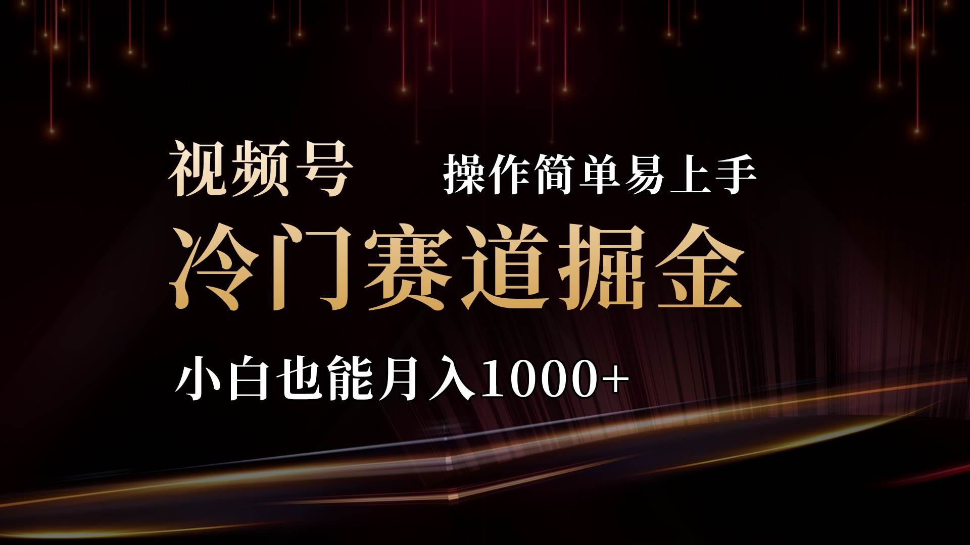 （11125期）2024视频号三国冷门赛道掘金，操作简单轻松上手，小白也能月入1000+-时光论坛