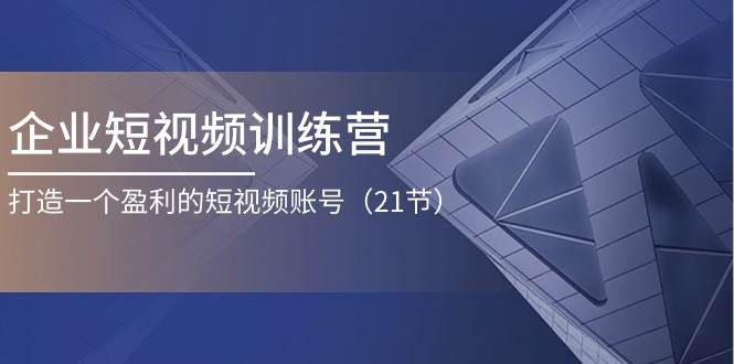 企业短视频训练营：打造一个盈利的短视频账号（21节）-时光论坛