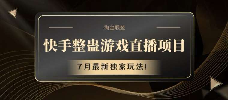 快手整蛊游戏直播项目，7月最新独家玩法【揭秘】-时光论坛