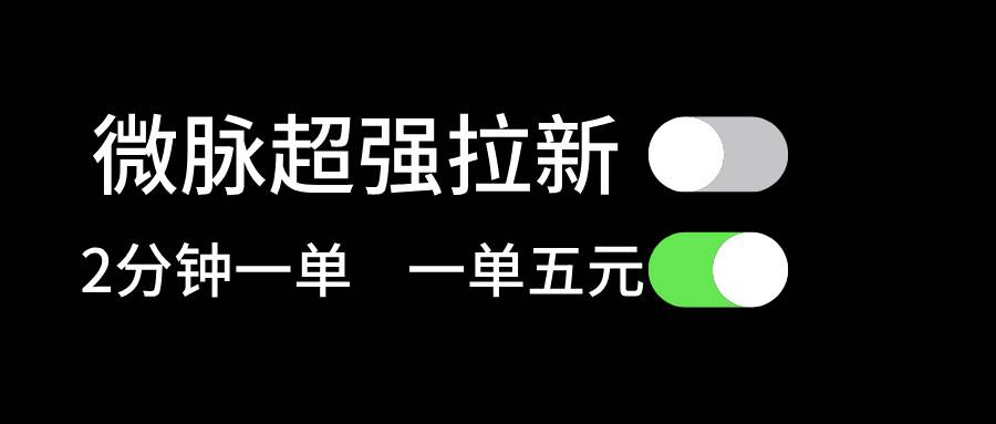 （11580期）微脉超强拉新， 两分钟1单， 一单利润5块，适合小白-时光论坛