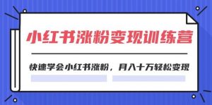 (11762期)2024小红书涨粉变现训练营,快速学会小红书涨粉,月入十万轻松变现(40节)-时光论坛