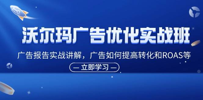 （11847期）沃尔玛广告优化实战班，广告报告实战讲解，广告如何提高转化和ROAS等-时光论坛