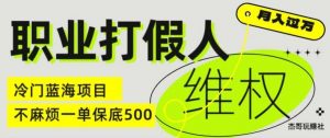 职业打假人电商维权揭秘，一单保底500，全新冷门暴利项目【仅揭秘】-时光论坛