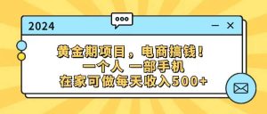 （11749期）黄金期项目，电商搞钱！一个人，一部手机，在家可做，每天收入500+-时光论坛
