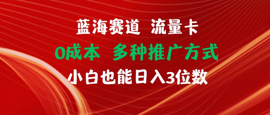 图片[1]-（11768期）蓝海赛道 流量卡 0成本 小白也能日入三位数-时光论坛